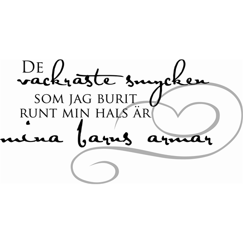 De vackraste smycken Stor Väggord - 2