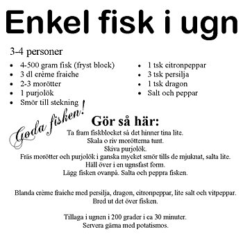 Fisk i ugn