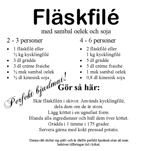 Fläskfilé med sambal