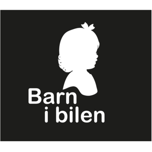 Barn i bil, flicka bildekor