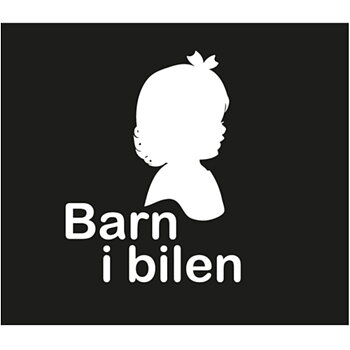 Barn i bil, flicka bildekor