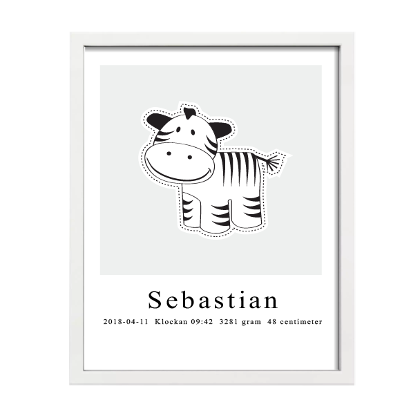 Doptavla Zebra Poster
