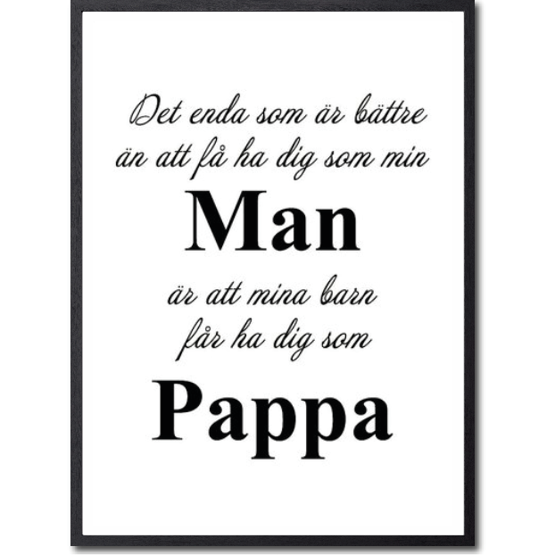 Ha dig som Man - Pappa Poster - 2