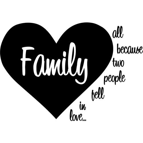 Family All because two people fell in love Väggord - 3