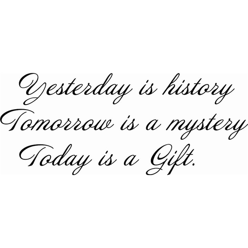 Yesterday is history Väggord - 2