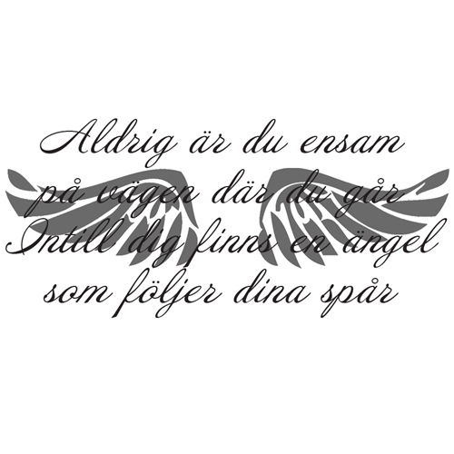Aldrig är du ensam Väggord - 2