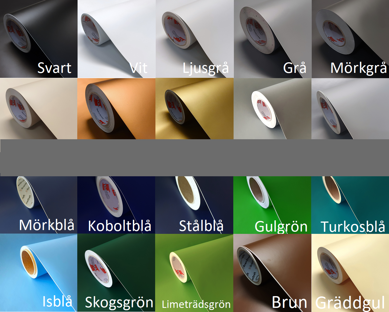 Enfärgad dekorplast  