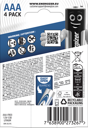 Energizer® Ultimate Lithium™ - AAA batterier - 4-pack - 2