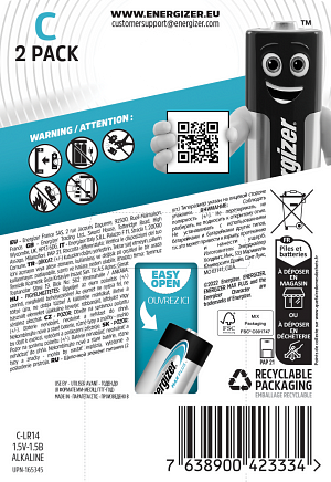 ENERGIZER MAX PLUS C 2-PACK - 2