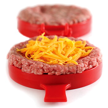 Hamburgerpress fyllda hamburgare