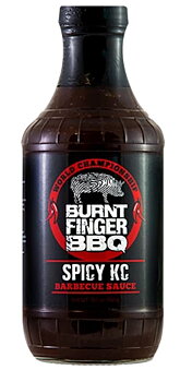 Burnt finger BBQ Spicy KC barbeque sauce 544 gr