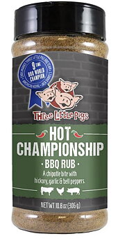 Three Little Pigs Hot Championship BBQ Rub 306 gr