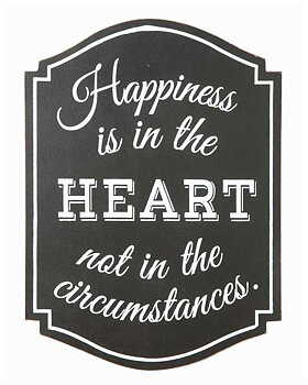 Väggskylt "Happiness"