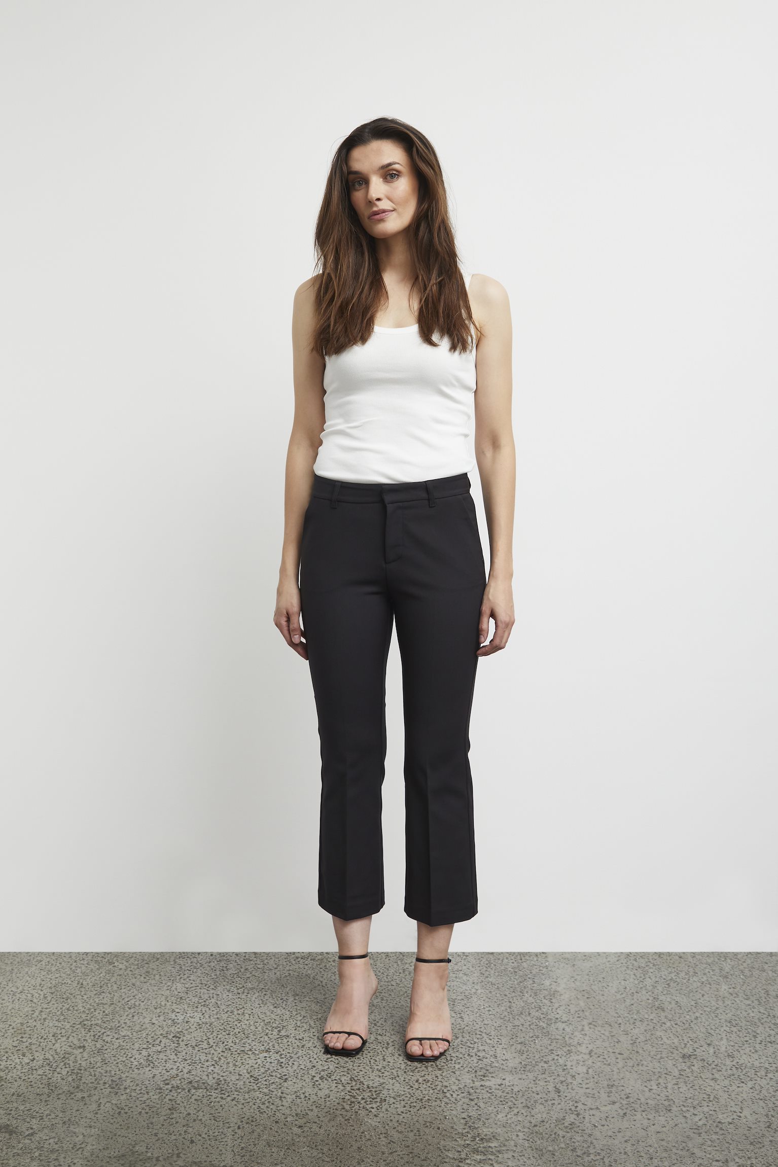 PZBINDY HW Pant Kickflared Leg Black beauty - 3