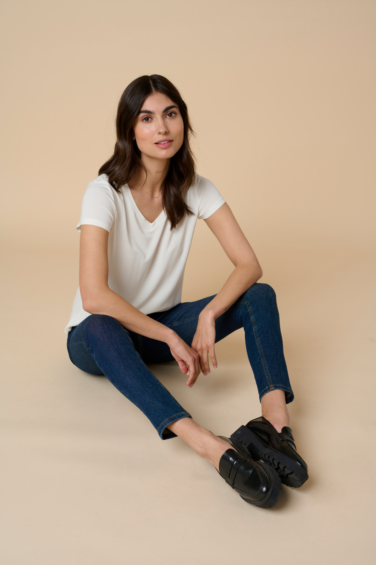 CUpoppy V-neck T-Shirt  Spring Gardenia - 3