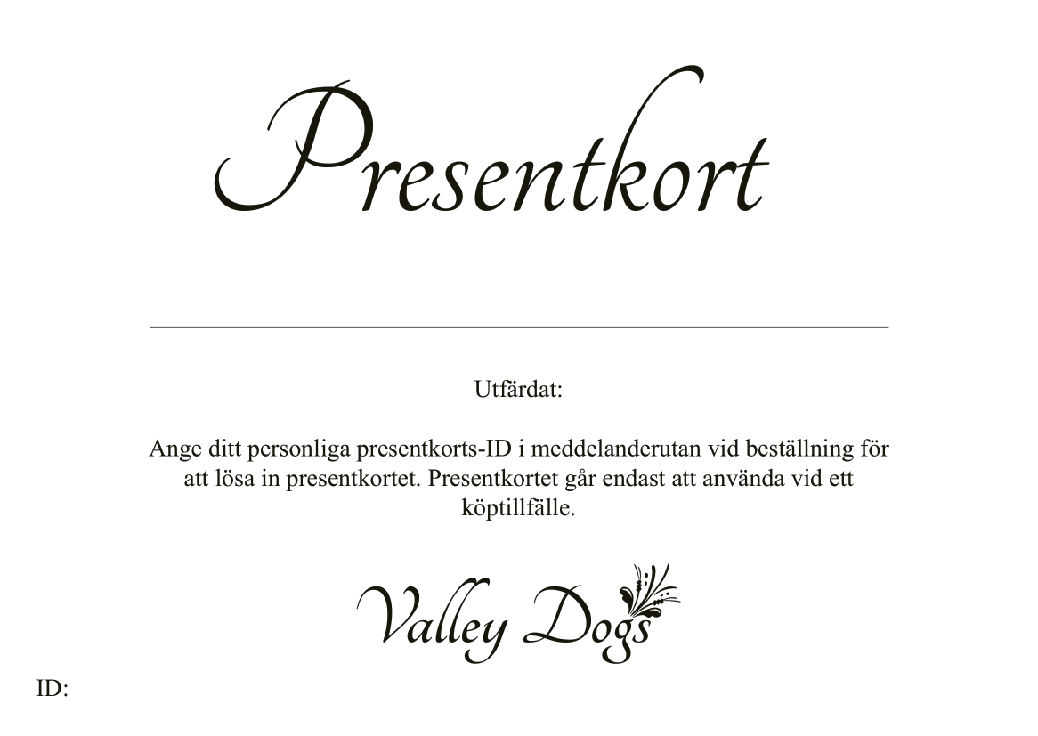 Presentkort 600 kr