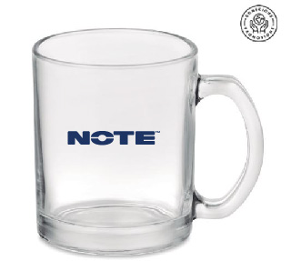 NOTE  glass mug 