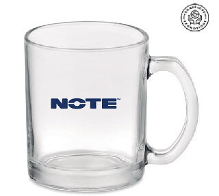 NOTE  glass mug 