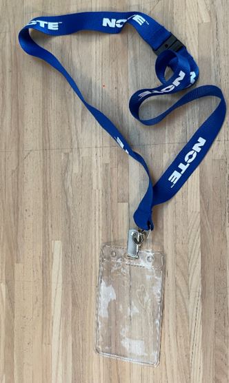 Logo strap with plastic pocket