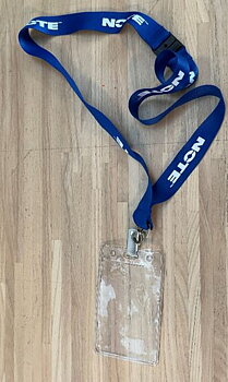 Logo strap with plastic pocket