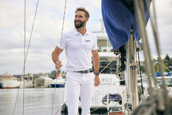 NOTE Polo navy/white MEN  - 2
