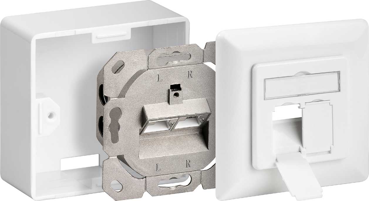 RJ45 Utanpåliggande vägguttag