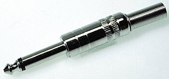 Teleplugg 6.3mm Mono Metall