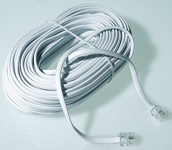 Modularsladd Rak 20m Vit 6/4 - 2