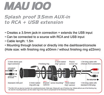 Caliber marin USB & 3.5mm jack