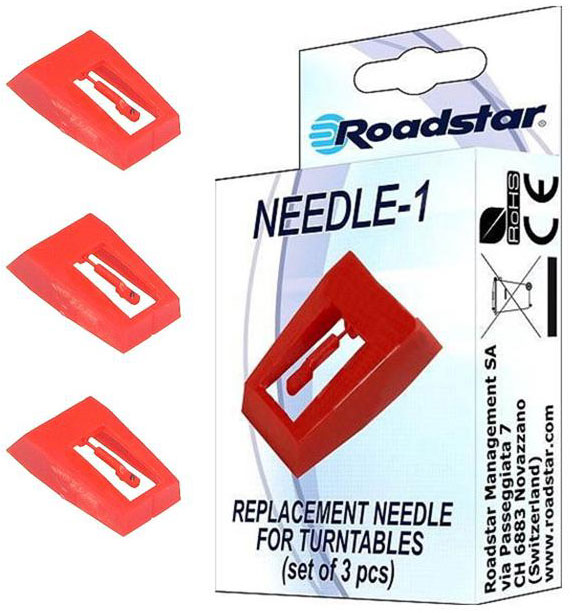 Roadstar nål för skivspl 3st