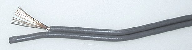 Högtalarkabel 2x0.75mm² Grå