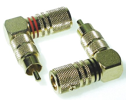 High End Rca Vinkel Hane 2-pac