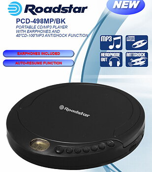 Roadstar Cd-spelare MP3 SVART