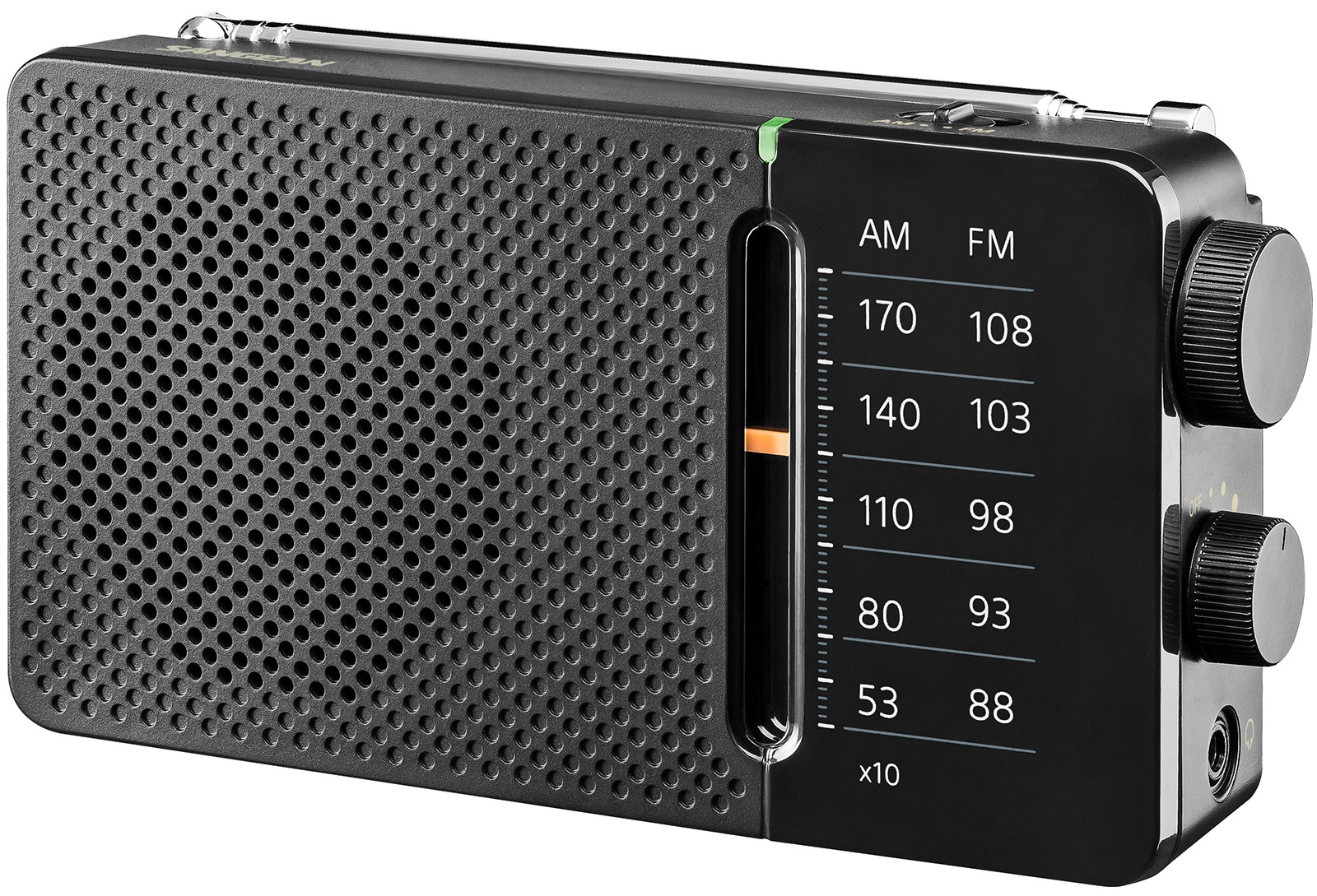 Sangean Fickradio FM AM Svart