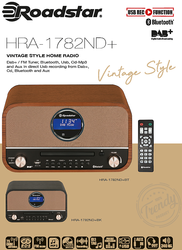 Roadstar Vintage line CD FM - 2
