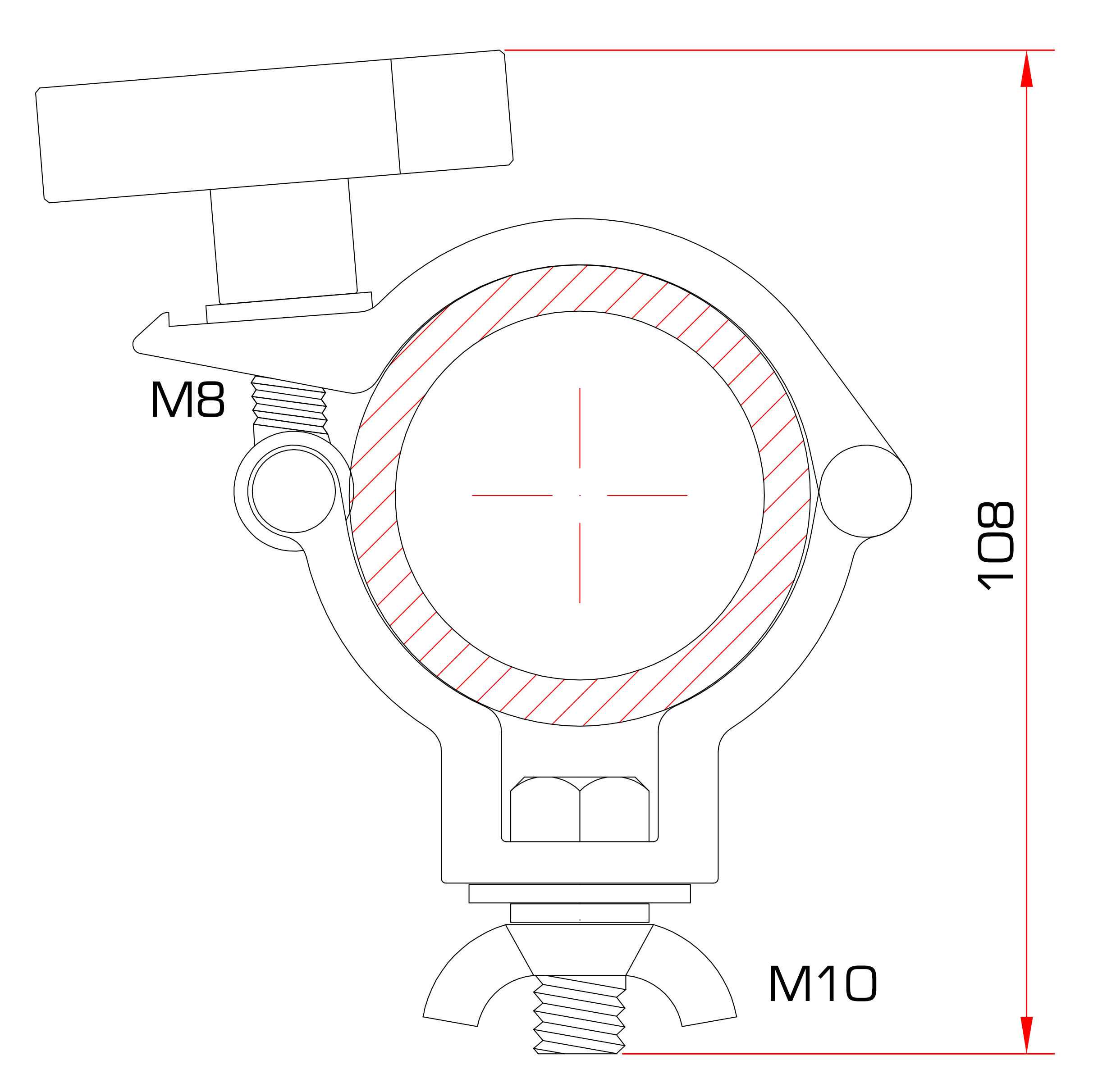 Half coupler for Ø 48-51 mm tubes / 100 kg  - 4