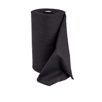 Förskuren flanell - 40 cm - svart - 60 m