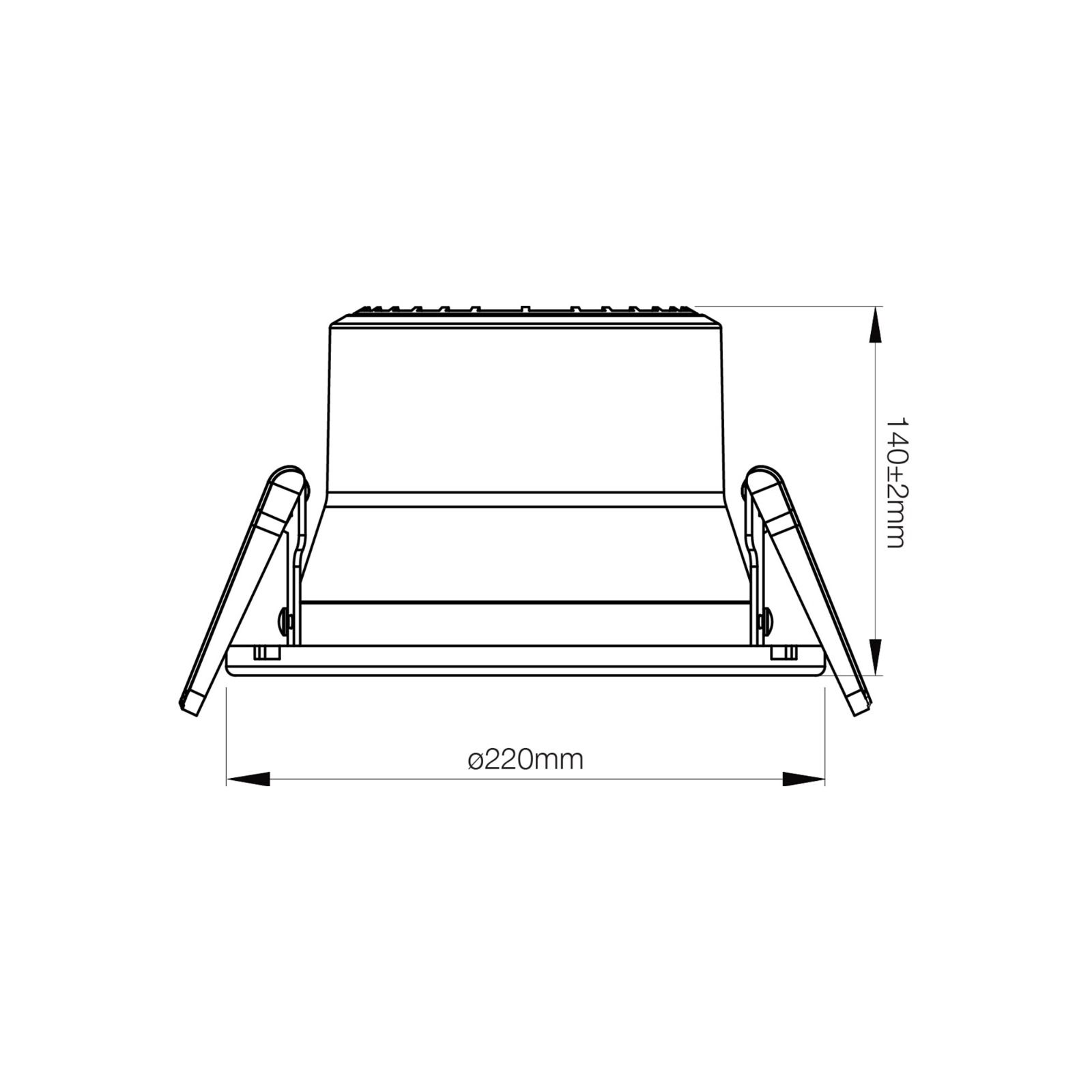 Noxion LED Downlight Apollo, V2.0, 2*CCT (830/840),  Utv. 145mm/Utskärning 120mm - Aluminium Reflektor - 2