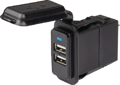 Marinco 4.8A Contura Dual USB Receptacle, 12-24V