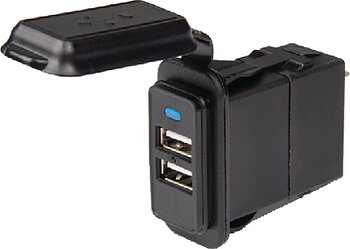 Marinco 4.8A Contura Dual USB Receptacle, 12-24V