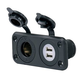 Marinco Dual USB Charger & 12V uttag