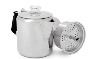GLACIER STAINLESS 6 CUP PERC - Perkulator som brygger 6 koppar