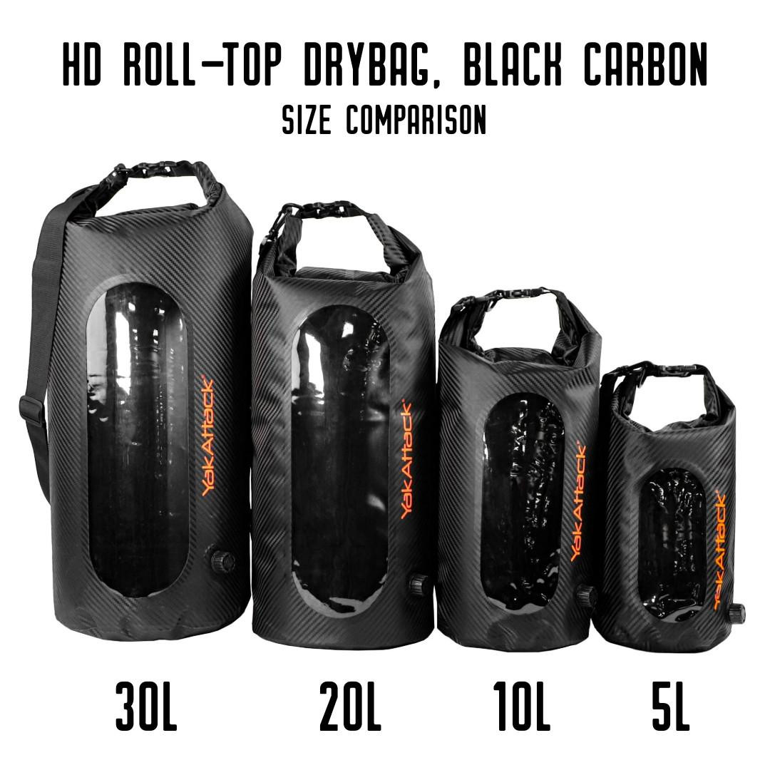 Yakattack 30L Roll-Top Dry Bag with Air Valve - Black Carbon - 10