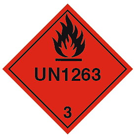 Varseletikett UN 1263
