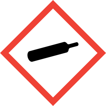 Varningsetikett GHS 04-2x2 cm