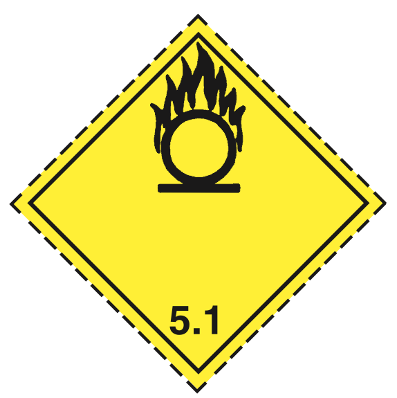 Klasse 5.1 - Skilt 25x25 cm - 25 stk