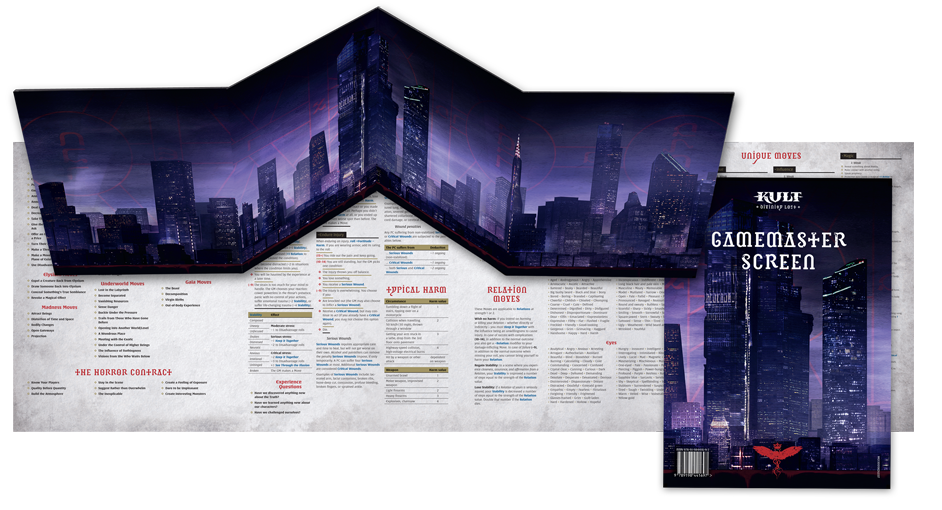 Gamemaster Screen for KULT: Divinity Lost