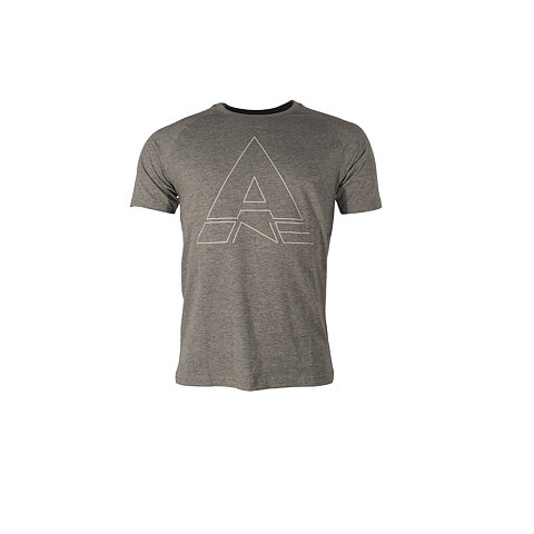 A-ONE LOGO TEE, GRÅMELANGE 