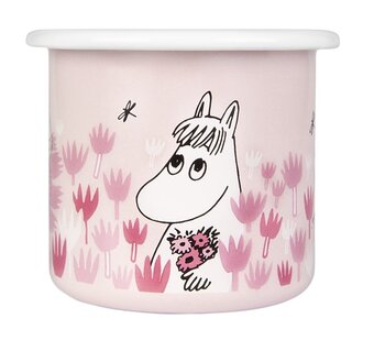 MUURLA MOOMIN IN THE GARDEN MUGG EMALJ ROSA 2,5DL