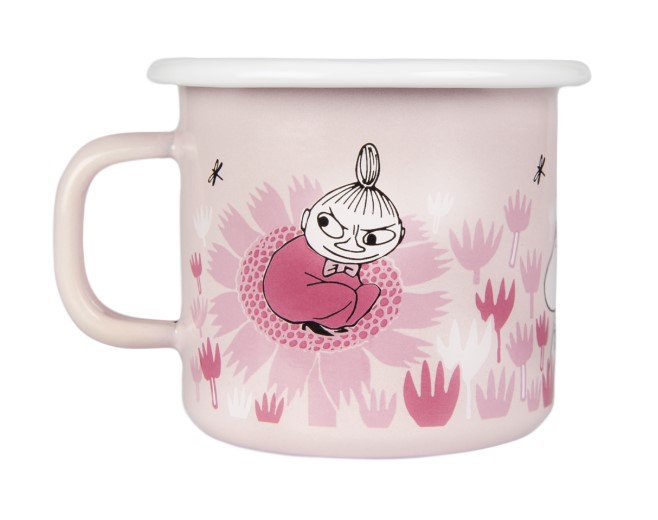 MUURLA MOOMIN IN THE GARDEN MUGG EMALJ ROSA 2,5DL - 3